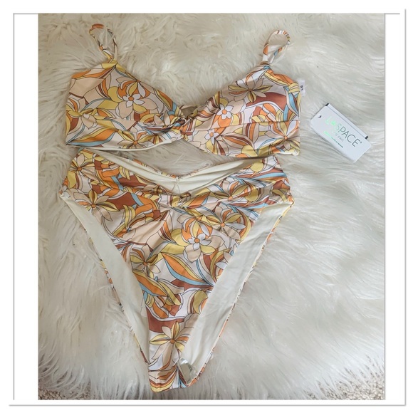 NWT L*Space Bikini Swimsuit Ringo Top Nancy Lee Bottoms Eco Chic Soulshine M/L - Picture 4 of 15